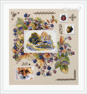 Cross stitch kit Autumn Sampler - Merejka