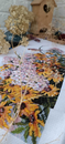 Cross stitch kit Black Eyed Susans and Phlox - Merejka