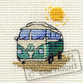 Cross Stitch Kit Green Camper Van - Mouseloft