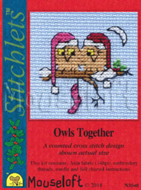 Cross stitch kit Owls Together - Mouseloft