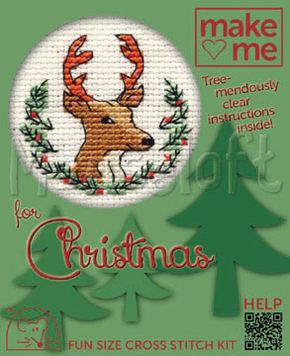 Cross stitch kit Christmas Stag - Mouseloft