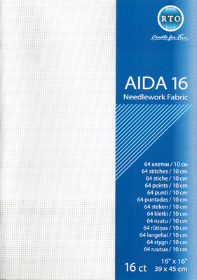 Fabric Aida 16 count - White - RTO