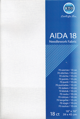 Fabric Aida 18 count - White - RTO