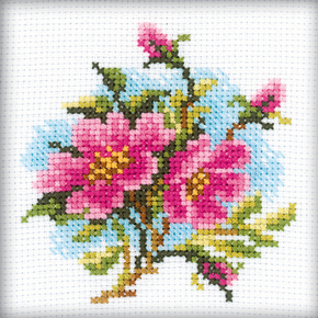 Cross Stitch Kit Dog Rose - RTO