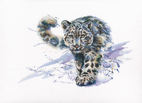 Cross stitch kit Snow Leopard - RTO