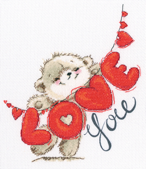 Cross stitch kit I love you - RTO