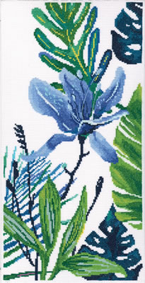 Cross stitch kit Blue flower - RTO