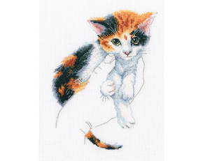 Cross stitch kit In Palms - Kitten - RTO