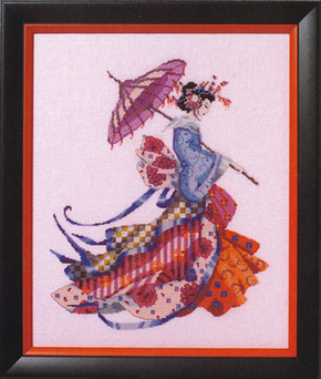 Cross stitch chart Miss Cherry Blossom - Mirabilia Designs