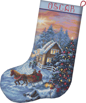 Cross stitch kit Christmas Eve Stocking - Leti Stitch