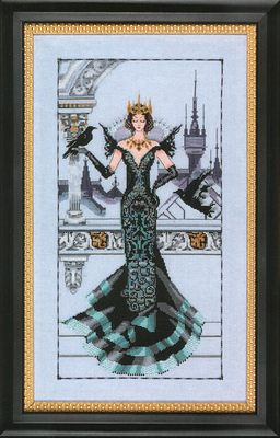 Cross stitch chart The Raven Queen  - Mirabilia Designs