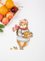 Cross stitch kit Hamster and Mandarins - PANNA