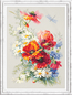 Cross stitch kit Poppies and daisies - Magic Needle