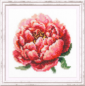 Cross stitch kit Red Peony - Magic Needle