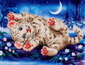 Diamond Dotz Baby Tiger Roly Poly - Needleart World