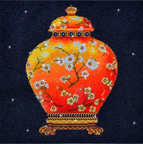 Diamond Dotz Red Vase - Needleart World