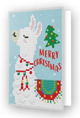 Diamond Dotz Greeting Card Merry Christmas Llama - Needleart World