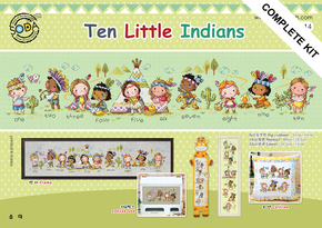 Borduurpakket Ten Little Indians - The Stitch Company