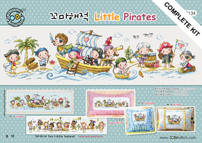 Cross stitch kit Little Pirates - The Stitch Company