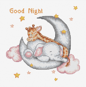 Cross stitch kit Good Night - Luca-S