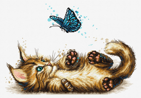 Cross stitch kit Playful Kitten - Luca-S