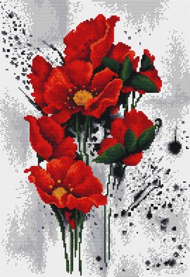 Cross stitch kit The Poppies - Luca-S