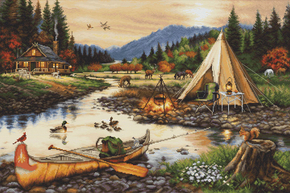 Cross stitch kit Gold Creek  - Luca-S