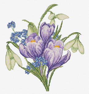 Cross stitch kit Spring Flowers - Luca-S