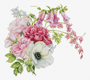 Cross stitch kit Spring Bouquet  - Luca-S