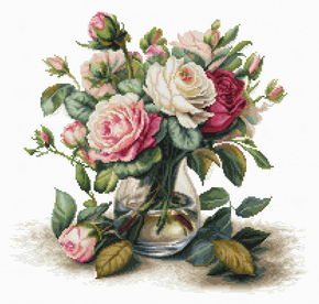 Borduurpakket Vase with Roses - Luca-S