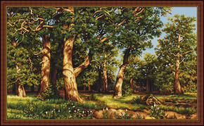 Petit Point stitch kit The Oak Grove, reproduction of I.I. Shishkin - Luca-S