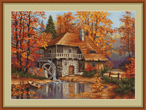 Petit Point stitch kit Autumn Landscape - Luca-S