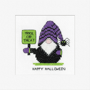 Borduurpakket Gonk Card - Trick or Treat - Heritage Crafts