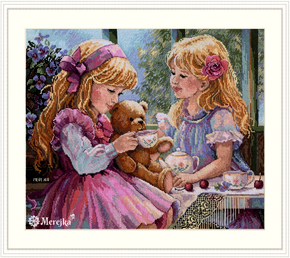 Cross stitch kit The Teaparty - Merejka