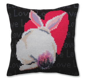 Cushion cross stitch kit Love - Collection d'Art