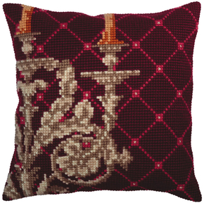 Cushion cross stitch kit Candlestick - Collection d'Art