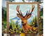 Cushion cross stitch kit Deer - Collection d'Art