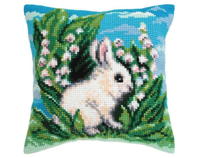 Kussen borduurpakket White Rabbit - Collection d'Art