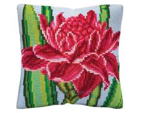 Cushion counted cross stitch kit Lotus - Collection d'Art