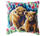 Cushion cross stitch kit Bear Cubs - Collection d'Art