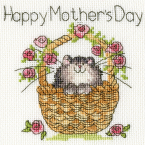 Cross stitch kit Margaret Sherry - Basket Of Roses - Bothy Threads