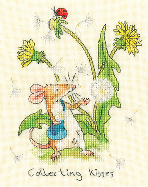 Cross stitch kit Anita Jeram - Collecting Kisses - Bothy Threads