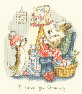 Cross stitch kit Anita Jeram - I love you Granny - Bothy Threads