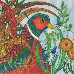 Embroidery kit Linda Hoskin - Pheasant - Bothy Threads