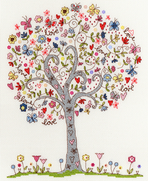 Borduurpakket Love - Love Tree - Bothy Threads