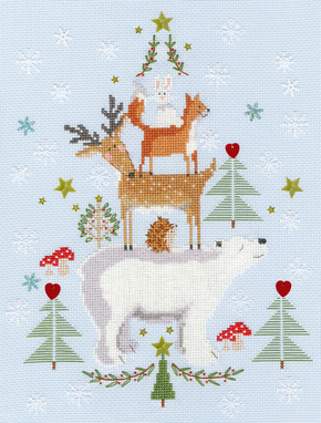 Cross stitch kit Christmas - Snowy Stack - Bothy Threads