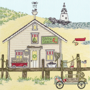 Cross stitch kit Sally Swannell - Shrimp Shack - Bothy Threads