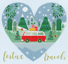 Cross stitch kit Hilary Yafai - Festive Travels - Bothy Threads