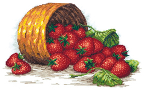 Cross stitch kit Strawberry basket - Magic Needle