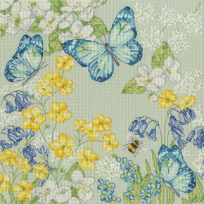 Cross stitch kit Karen Tye Bentley - Aquamarine Meadow - Bothy Threads